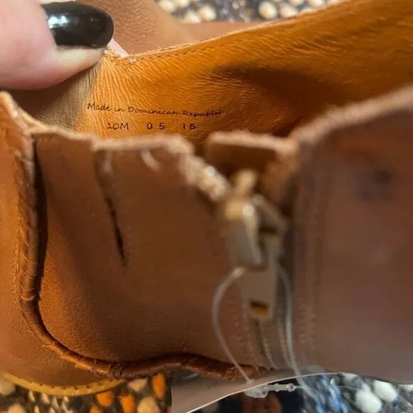 Jack Rogers zipper leather ankle boots sz 10M