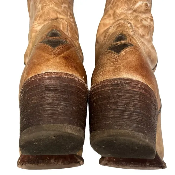 J.B. Dillon Reserve Distressed Leather Western Boots, Sz 7.5