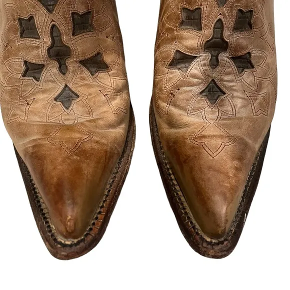 J.B. Dillon Reserve Distressed Leather Western Boots, Sz 7.5