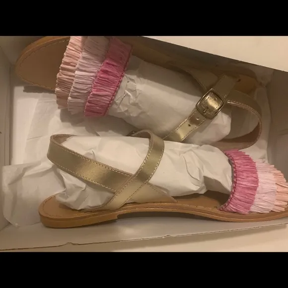 Jcrew Childrenchic®sandals w/rainbow raffia fringe