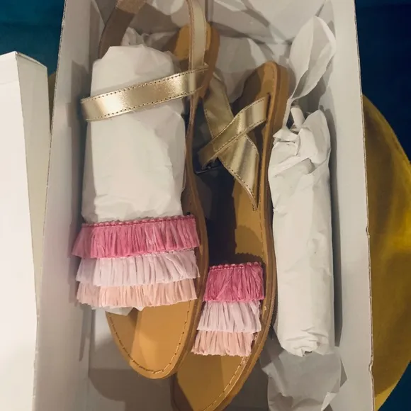 Jcrew Childrenchic®sandals w/rainbow raffia fringe