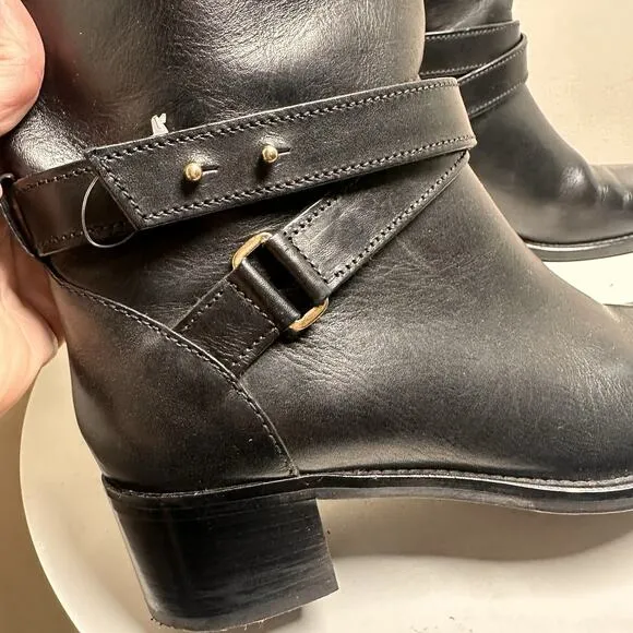 J.Crew JCrew Riding Parker Tall Boots Genuine Leather Equestrian Horse Sz 7.5 M