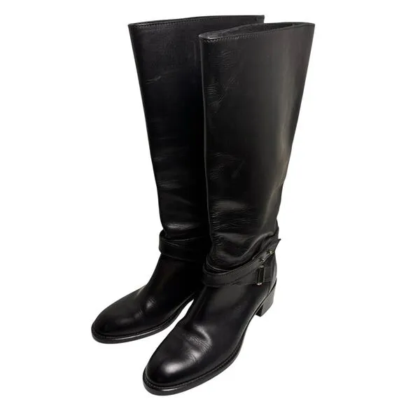 J.Crew JCrew Riding Parker Tall Boots Genuine Leather Equestrian Horse Sz 7.5 M