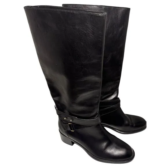 J.Crew JCrew Riding Parker Tall Boots Genuine Leather Equestrian Horse Sz 7.5 M