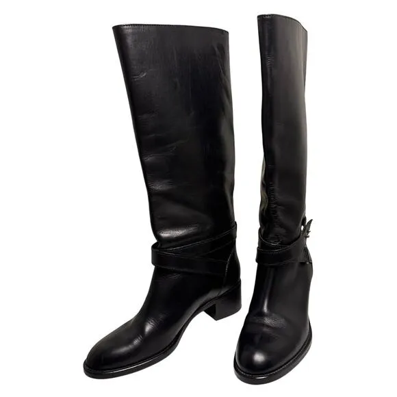 J.Crew JCrew Riding Parker Tall Boots Genuine Leather Equestrian Horse Sz 7.5 M