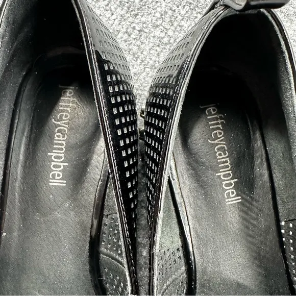 Jeffrey‎ Campbell Barnett Black Studded Loafers Womens Size 8 M Perforated