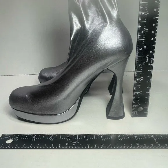 Jeffrey Campbell BNIB Small PANTALONES 6M platform women Silver