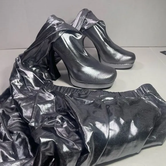 Jeffrey Campbell BNIB Small PANTALONES 6M platform women Silver