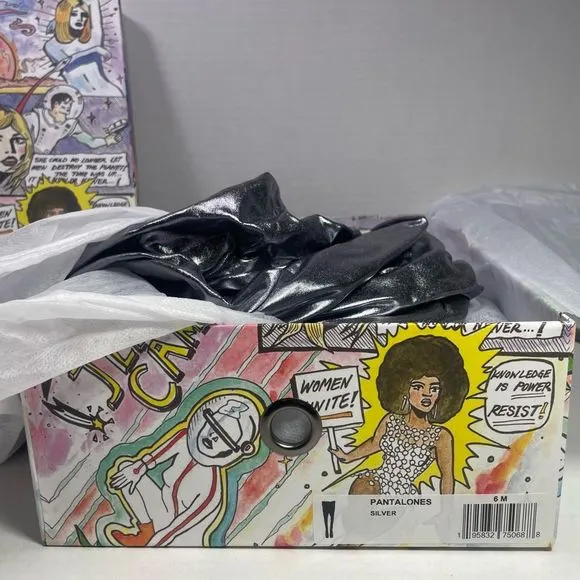 Jeffrey Campbell BNIB Small PANTALONES 6M platform women Silver