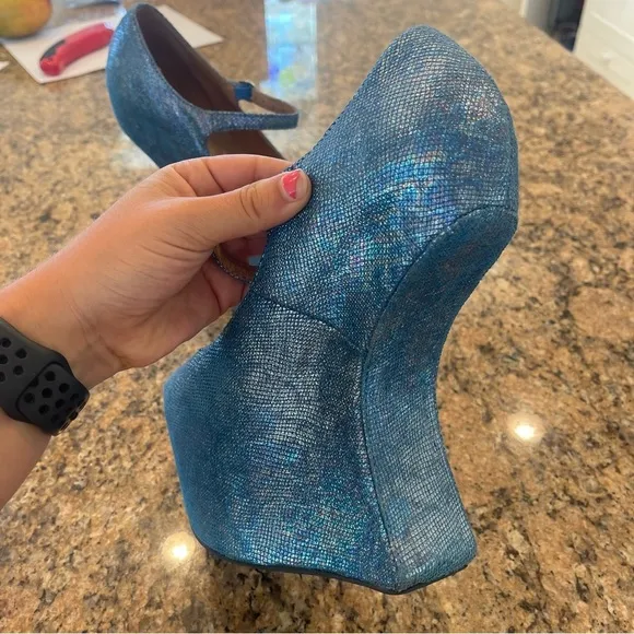 Jeffrey Campbell NIGHTWALK (rare) limited edition mermaid platform wedge heels