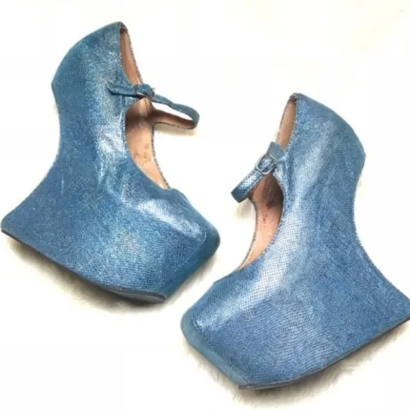Jeffrey Campbell NIGHTWALK (rare) limited edition mermaid platform wedge heels