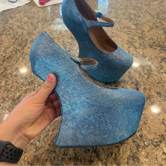 Jeffrey Campbell NIGHTWALK (rare) limited edition mermaid platform wedge heels