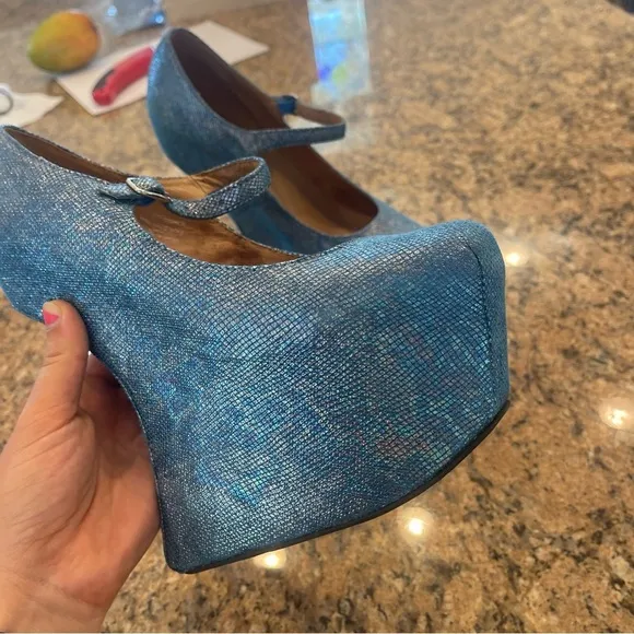 Jeffrey Campbell NIGHTWALK (rare) limited edition mermaid platform wedge heels
