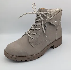 Jellypop Women's Memories Lace Up Stylish Gray Ankle Boots Size 8