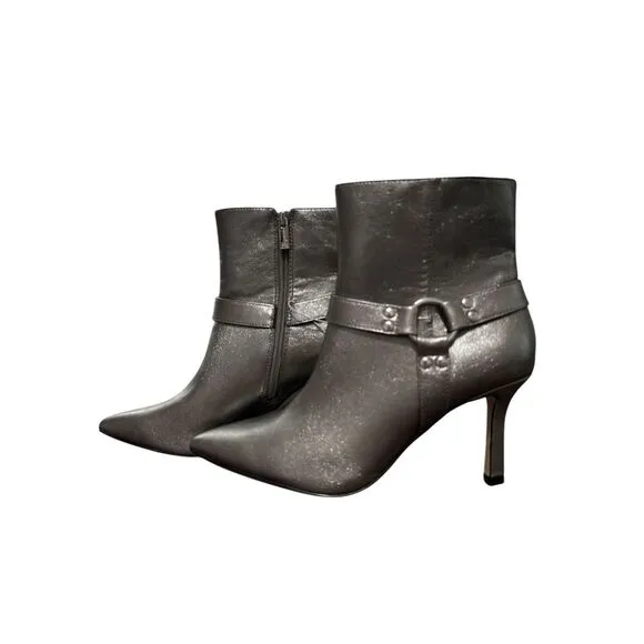 Jessica Simpson Darnina Silver Ankle‎ Boots 3&quot; Heels Size 9.5 M