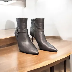 Jessica Simpson Darnina Silver Ankle‎ Boots 3&quot; Heels Size 9.5 M
