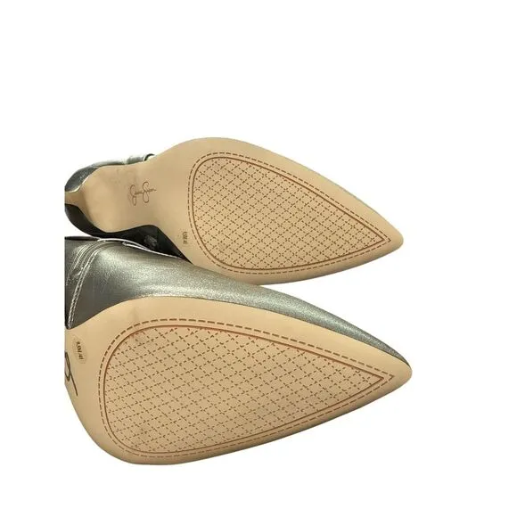 Jessica Simpson Darnina Silver Ankle‎ Boots 3&quot; Heels Size 9.5 M