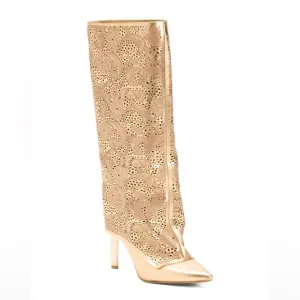JESSICA SIMPSON Gold Brykia Tall Shaft Boots