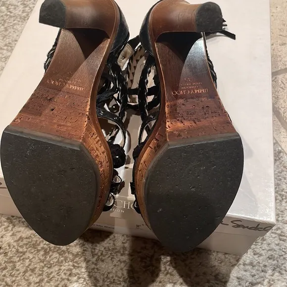 Jimmy Choo Black Platform Heel, Size 35/5