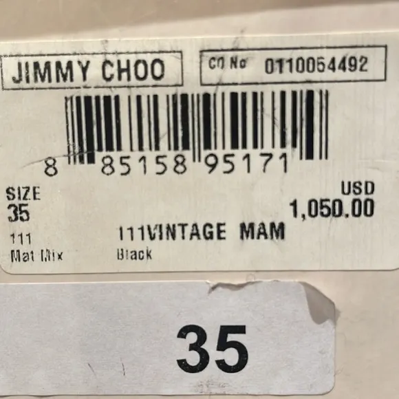 Jimmy Choo Black Platform Heel, Size 35/5