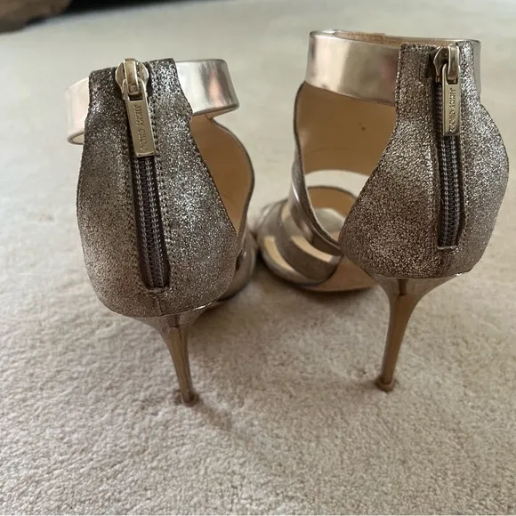 Jimmy Choo Bronze Sandals, Size 39
