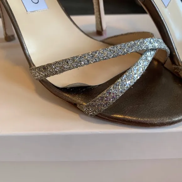 Jimmy Choo strappy metallic sandals