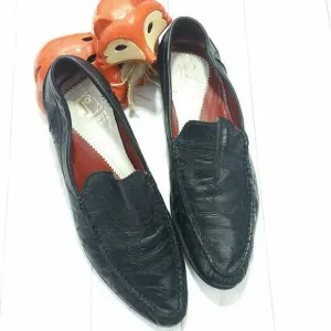 JO Ghost Embossed Leather Slip On Shoes Size 11