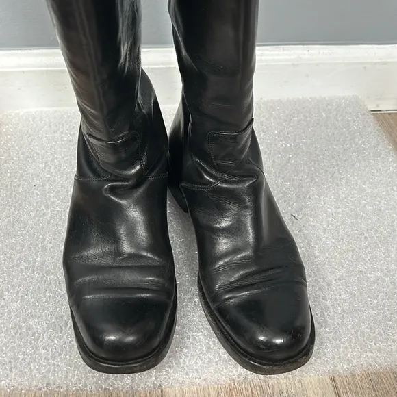 Joan &amp; David Stunning Leather Tall Riding Style Boots Handmade in Italy size 6 M