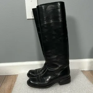 Joan &amp; David Stunning Leather Tall Riding Style Boots Handmade in Italy size 6 M