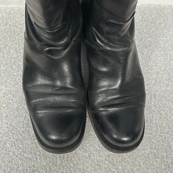 Joan &amp; David Stunning Leather Tall Riding Style Boots Handmade in Italy size 6 M