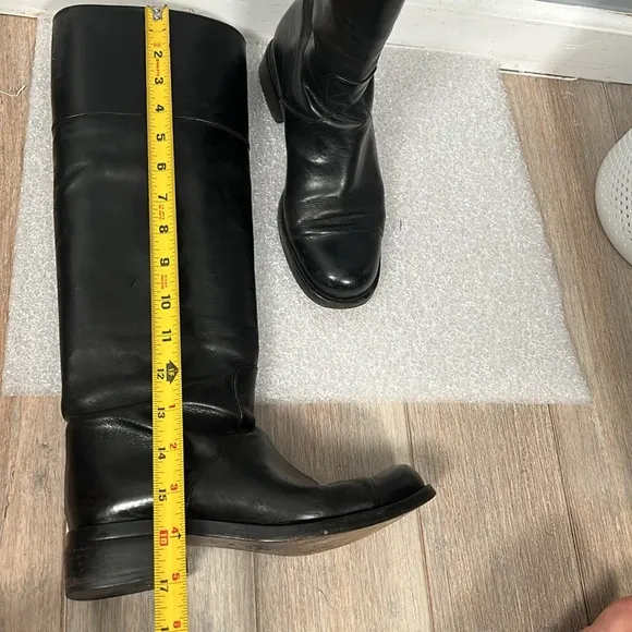 Joan &amp; David Stunning Leather Tall Riding Style Boots Handmade in Italy size 6 M