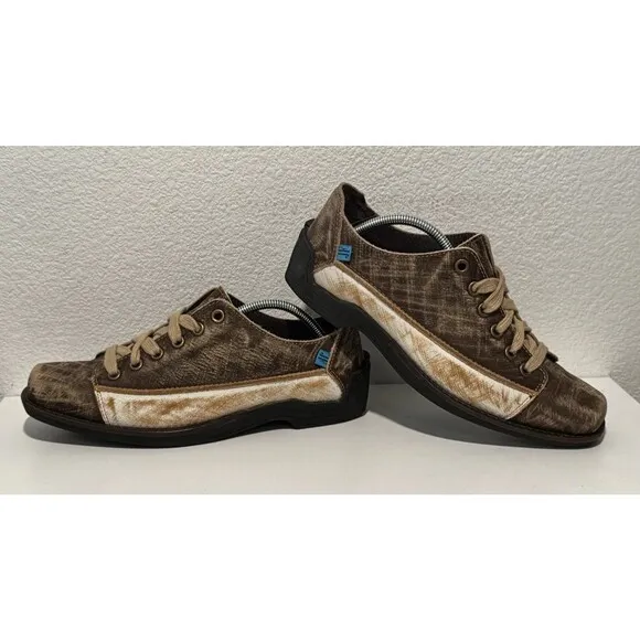 JOHN FLUEVOG Distressed Leather Shoes Sz 11 Brown Tough Love Sucks Unique Artsy