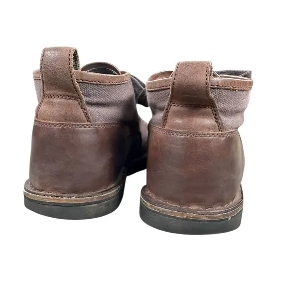 John Varvatos Men's Size 10 M Brown Leather Ankle Boots Chukka Lace-Up