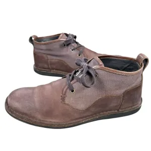 John Varvatos Men's Size 10 M Brown Leather Ankle Boots Chukka Lace-Up