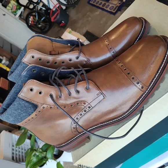 Johnston &amp; Murphy Brown Leather Dress Boots