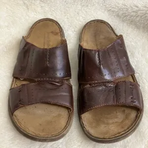 Josef Seibel Leather Slides Size EU 44/ US 10.5