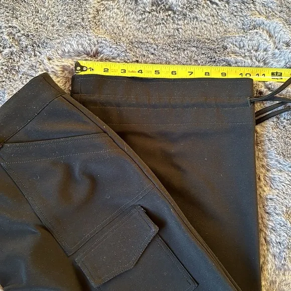 Joseph Ribkoff Culotte Capri front cargo Adjustable tie bottom Black size 14