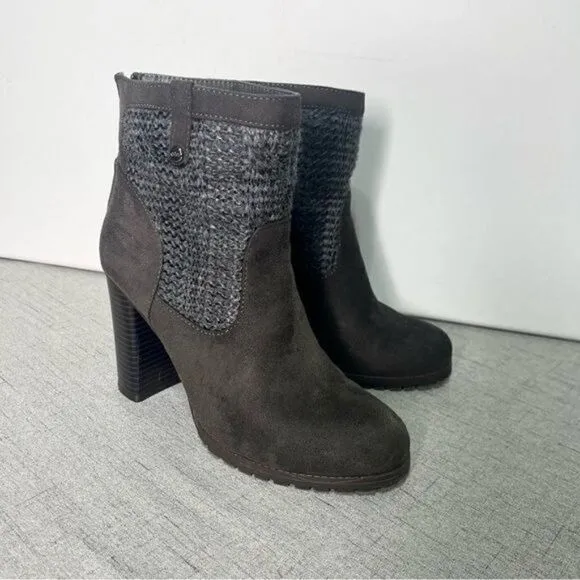 Juicy Contour Cable Knit High Heel Sweater Ankle Boots 7.5