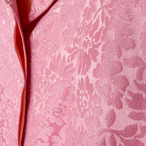 Julie Brown pink Lurex floral brocade capelet