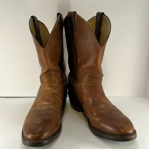 Justin 3405 Brown Leather Distressed Cowboy Western Work Boots - Men’s Size 11D