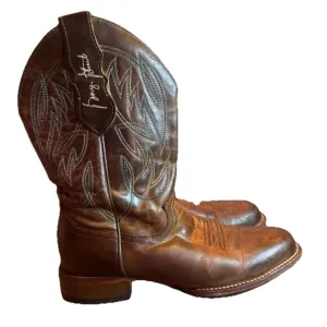 Justin Boots men's george strait pearsall amber western boots Brown 8006 Size 8D