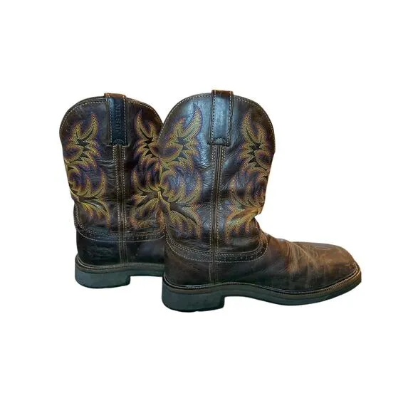 Justin Boots Men's Stampede Copper Kettle  Steel Toe Work Boot- Size 8.5