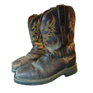 Justin Boots Men's Stampede Copper Kettle  Steel Toe Work Boot- Size 8.5