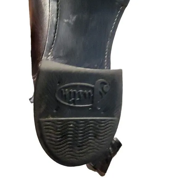 Justin Roper Western Boots Cowboy Leather Men's Sz 9 EE X-Wide Burgundy Brown