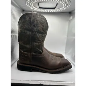 Justin Stampede Brown Square Steel Toe Work Boots WK4688 Men's - Sz 8.5D