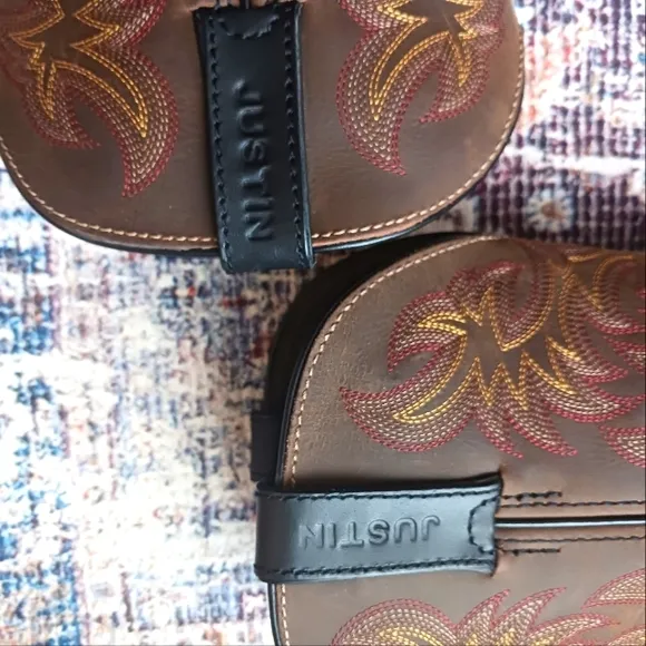 Justin Men's Driller Square Composite Toe Work Boots Leather