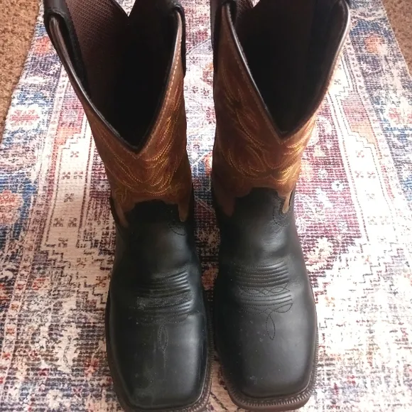 Justin Men's Driller Square Composite Toe Work Boots Leather