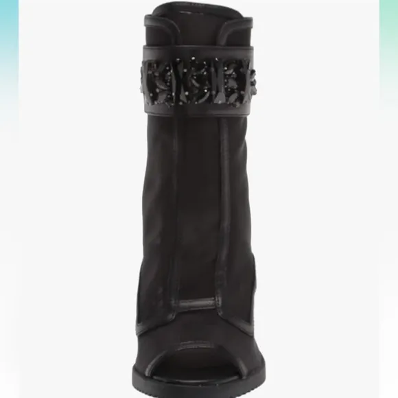 Karl Lagerfeld Blayze Black Mesh Ankle Boots