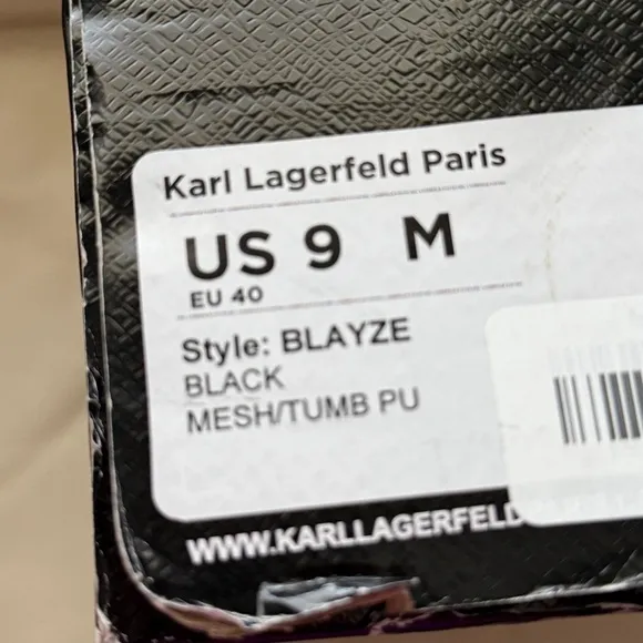 Karl Lagerfeld Blayze Black Mesh Ankle Boots