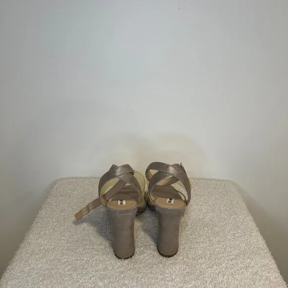 Karl Lagerfeld Paris | Raya Leather Ankle Strap Sandals